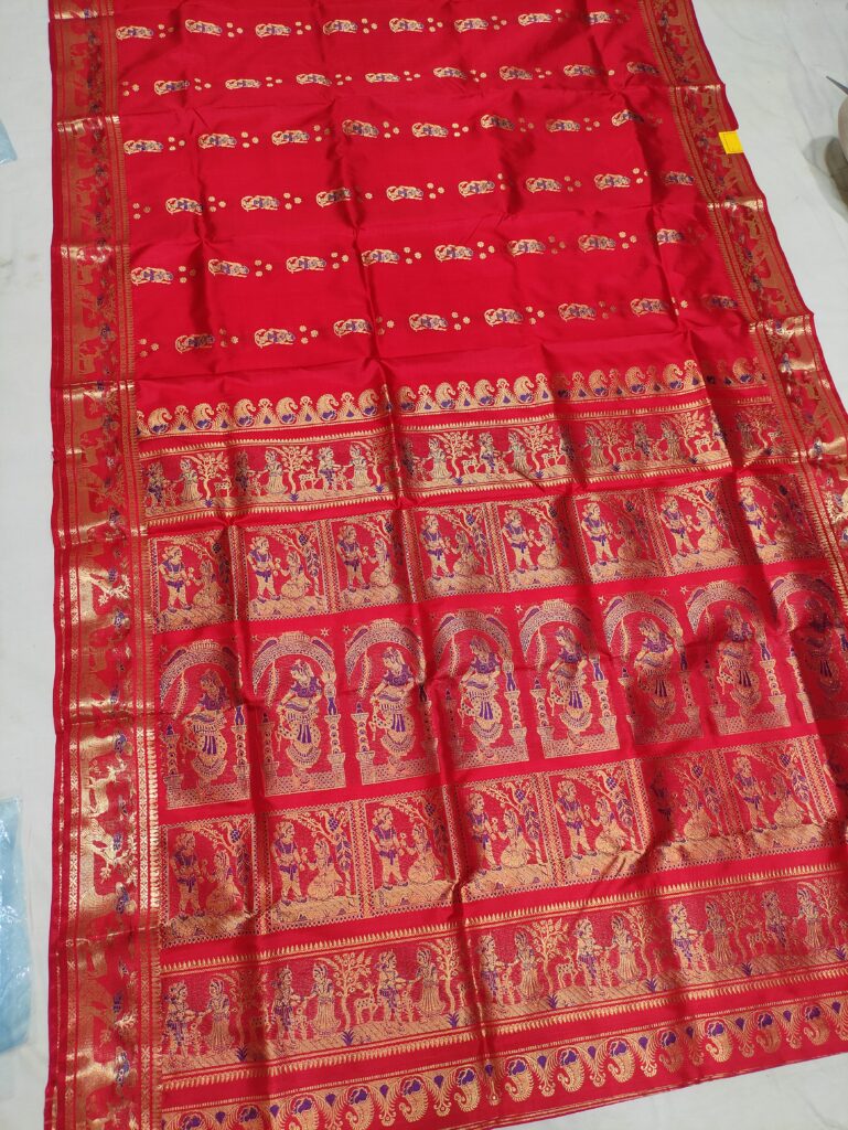 RED PURE SWARNACHARI SILK SAREE