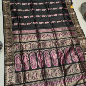 BLACK PURE  SWARNACHARI SILK SAREE